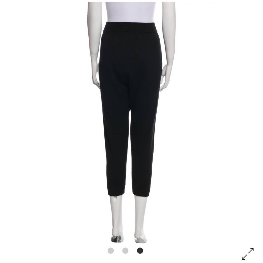 Nili Lotan Black Cropped 100% Cashmere Paris Sweatpants